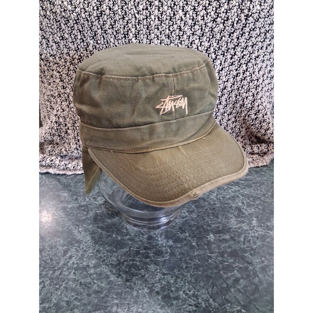 VERY RARE VINTAGE OG 1992 STUSSY 1st Trooper Combat Field Hat Cap Wool Ear Flaps